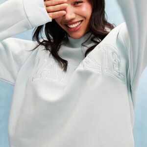 Monochrome Varisty Mockneck! Brand new Blue Varsity Mockneck Sweatshirt